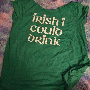 Maternity "Irish I Could Drink" cinched shirt